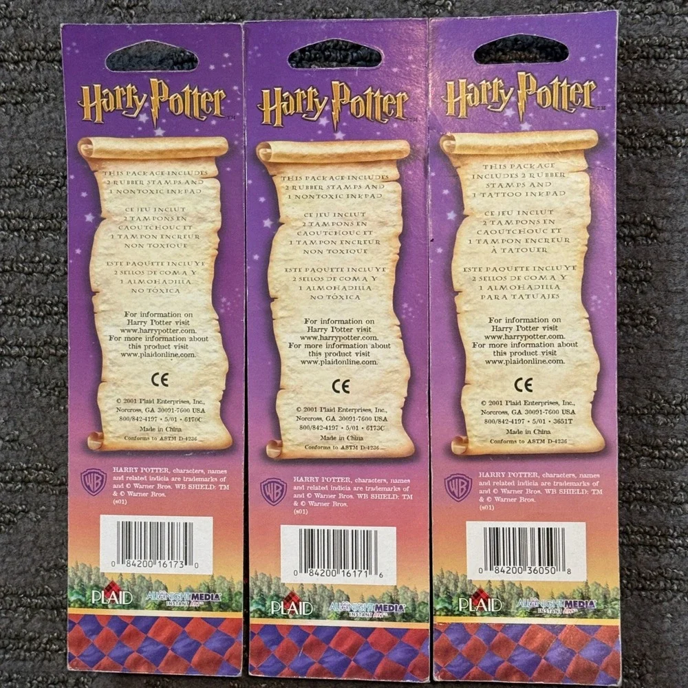 Vintage Harry‎ Potter Rubber Stamp Lot Of 3 Hermione Snape Dumbledore Hogwarts
